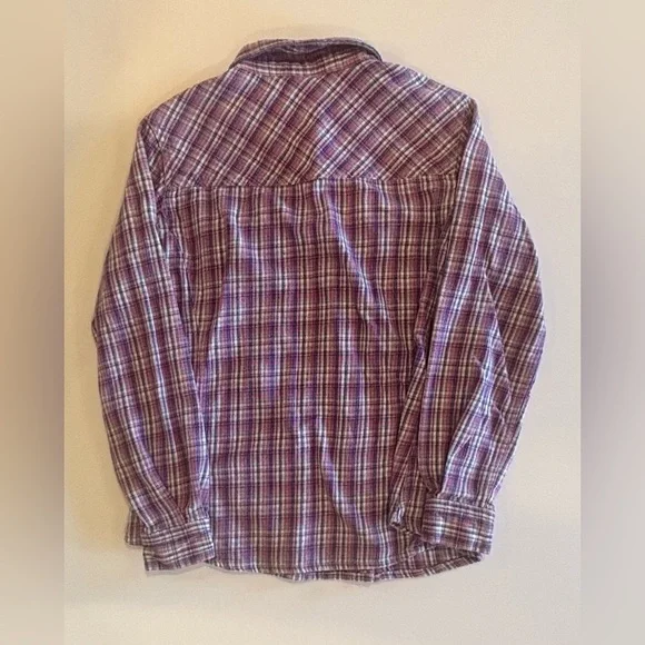 CARHARTT Women’s Flannel Purple and‎ Pink Plaid Button Down Long Sleeve Shirt S - Picture 4 of 10